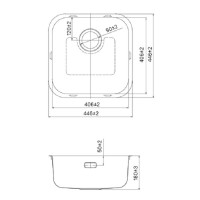 Мойка кухонная Iddis Mate MAT44GMi77, 44.6 см, нержавеющая сталь, графит матовый