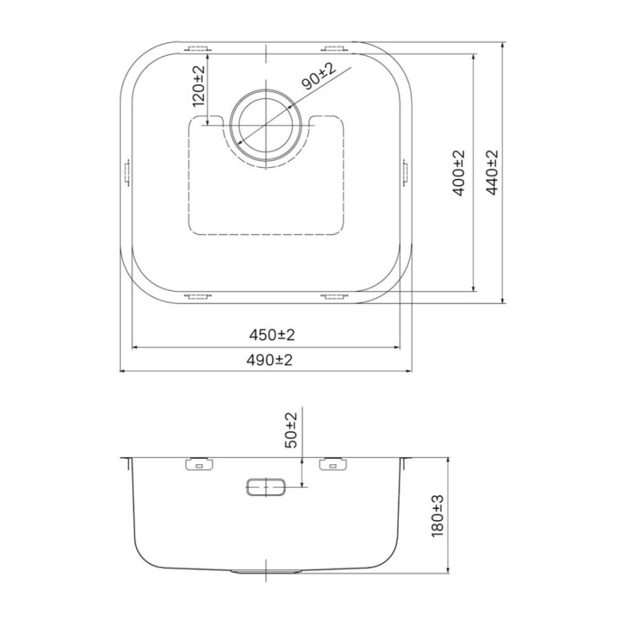 Мойка кухонная Iddis Mate MAT49S0i77 49 см, 1 чаша, сатин