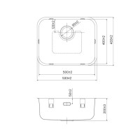 Мойка кухонная Iddis Mate MAT53S0i77 53.3 см, 1 чаша, сатин