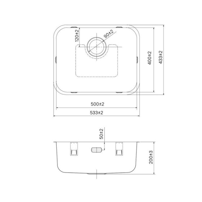 Мойка кухонная Iddis Mate MAT53S0i77 53.3 см, 1 чаша, сатин