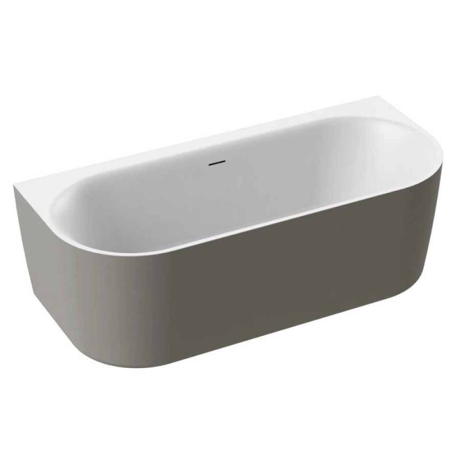 Ванна акриловая Cezares Metauro-INT-Wall-180-80-60-G-W-MATT, цвет серый
