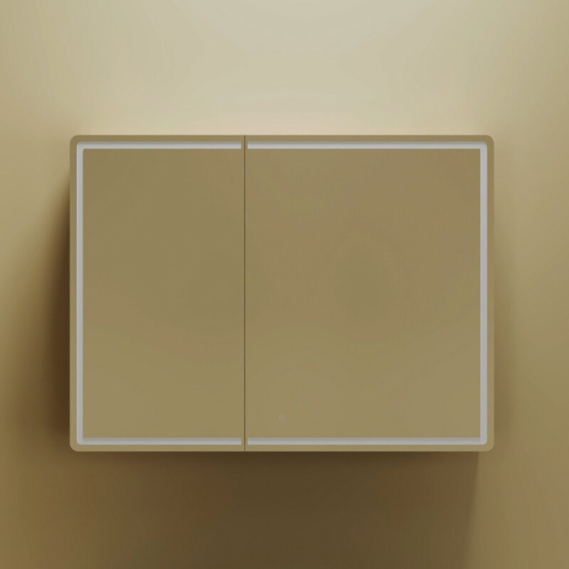 Зеркальный шкаф Sancos Mirror MI100ECH, 100 см, с подсветкой, цвет дуб чарльстон