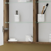 Зеркальный шкаф Sancos Mirror MI100ECH, 100 см, с подсветкой, цвет дуб чарльстон