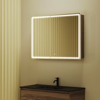 Зеркальный шкаф Sancos Mirror MI100ECH, 100 см, с подсветкой, цвет дуб чарльстон