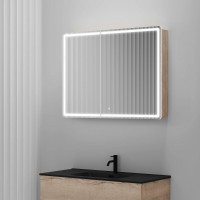 Зеркальный шкаф Sancos Mirror MI100EG, 100 см, с подсветкой, цвет дуб галифакс натуральный