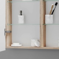 Зеркальный шкаф Sancos Mirror MI100EG, 100 см, с подсветкой, цвет дуб галифакс натуральный