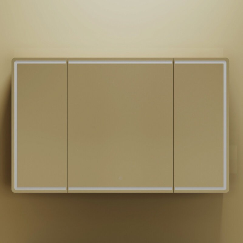Зеркальный шкаф Sancos Mirror MI120ECH, 120 см, с подсветкой, цвет дуб чарльстон