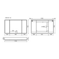 Зеркальный шкаф Sancos Mirror MI120EG, 120 см, с подсветкой, цвет дуб галифакс натуральный