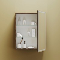 Зеркальный шкаф Sancos Mirror MI60ECH, 60 см, с подсветкой, цвет дуб чарльстон