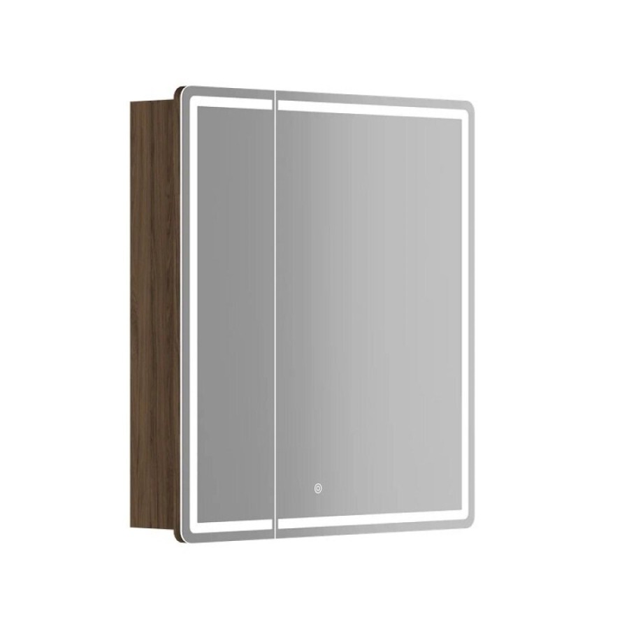 Зеркальный шкаф Sancos Mirror MI70ECH, 70 см, с LED подсветкой и сенсорным выключателем, цвет дуб чарльстон