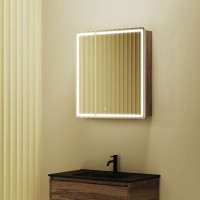 Зеркальный шкаф Sancos Mirror MI70ECH, 70 см, с LED подсветкой и сенсорным выключателем, цвет дуб чарльстон