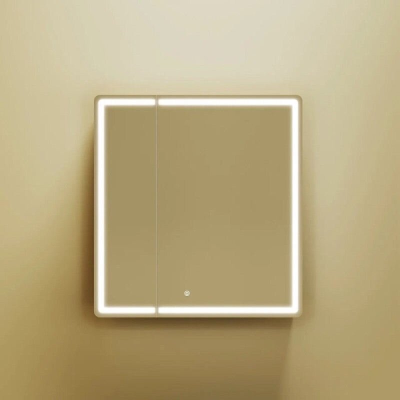 Зеркальный шкаф Sancos Mirror MI70ECH, 70 см, с LED подсветкой и сенсорным выключателем, цвет дуб чарльстон