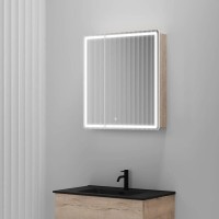 Зеркальный шкаф Sancos Mirror MI70EG, 70 см, с LED подсветкой и сенсорным выключателем, цвет дуб галифакс натуральный