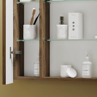 Зеркальный шкаф Sancos Mirror MI80ECH, 80 см, с подсветкой, цвет дуб чарльстон