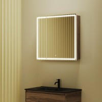Зеркальный шкаф Sancos Mirror MI80ECH, 80 см, с подсветкой, цвет дуб чарльстон