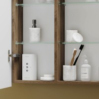 Зеркальный шкаф Sancos Mirror MI90ECH, 90 см, с подсветкой, цвет дуб чарльстон