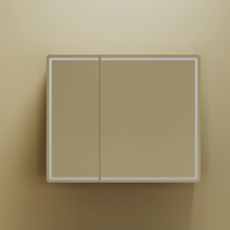 Зеркальный шкаф Sancos Mirror MI90ECH, 90 см, с подсветкой, цвет дуб чарльстон