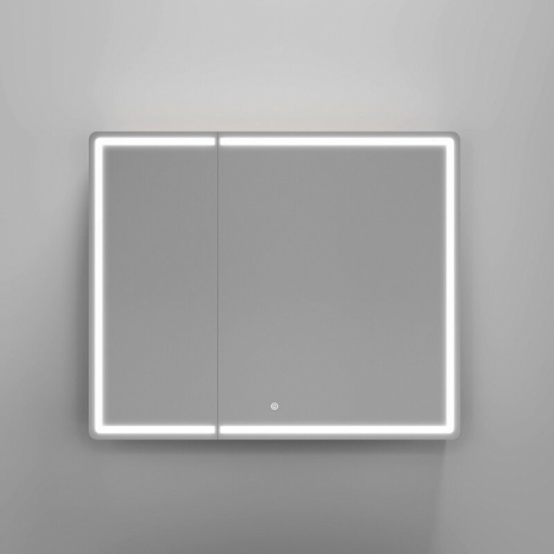 Зеркальный шкаф Sancos Mirror MI90EG, 90 см, с подсветкой, цвет дуб галифакс натуральный