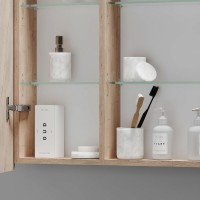 Зеркальный шкаф Sancos Mirror MI90EG, 90 см, с подсветкой, цвет дуб галифакс натуральный