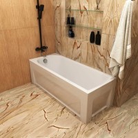 Акриловая ванна Timo MIKA1770-KT17-SPV1505, 170 х 70 см, цвет белый