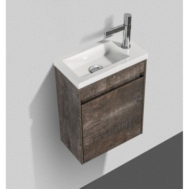 Тумба под раковину BelBagno Pietra Mini PIETRA MINI-400-1A-SO-PT-L/R 40 см, коричневый (Stone)