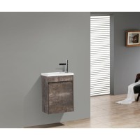 Тумба под раковину BelBagno Pietra Mini PIETRA MINI-400-1A-SO-PT-L/R 40 см, коричневый (Stone)