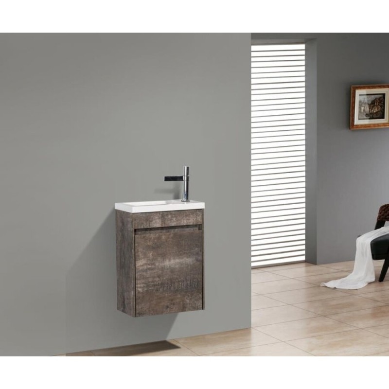 Тумба под раковину BelBagno Pietra Mini PIETRA MINI-400-1A-SO-PT-L/R 40 см, коричневый (Stone)