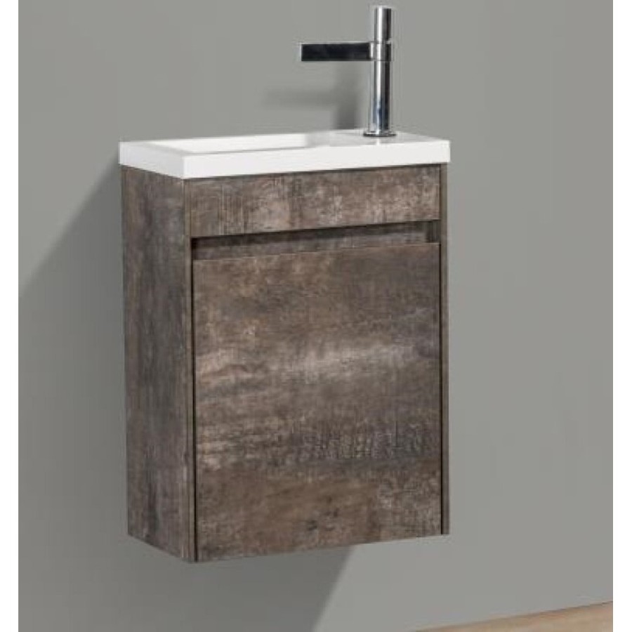 Тумба под раковину BelBagno Pietra Mini PIETRA MINI-400-1A-SO-PT-L/R 40 см, коричневый (Stone)