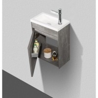 Тумба под раковину BelBagno Pietra Mini PIETRA MINI-400-1A-SO-SCM-L/R 40 см, серый (Stucco Cemento)