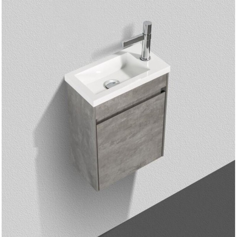 Тумба под раковину BelBagno Pietra Mini PIETRA MINI-400-1A-SO-SCM-L/R 40 см, серый (Stucco Cemento)