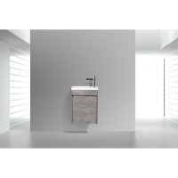 Тумба под раковину BelBagno Pietra Mini PIETRA MINI-400-1A-SO-SCM-L/R 40 см, серый (Stucco Cemento)