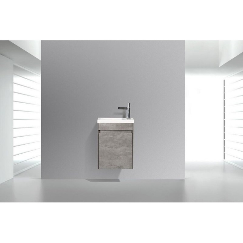 Тумба под раковину BelBagno Pietra Mini PIETRA MINI-400-1A-SO-SCM-L/R 40 см, серый (Stucco Cemento)