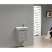 Тумба под раковину BelBagno Pietra Mini PIETRA MINI-400-1A-SO-SCM-L/R 40 см, серый (Stucco Cemento)
