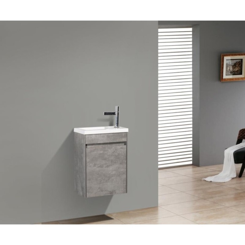 Тумба под раковину BelBagno Pietra Mini PIETRA MINI-400-1A-SO-SCM-L/R 40 см, серый (Stucco Cemento)