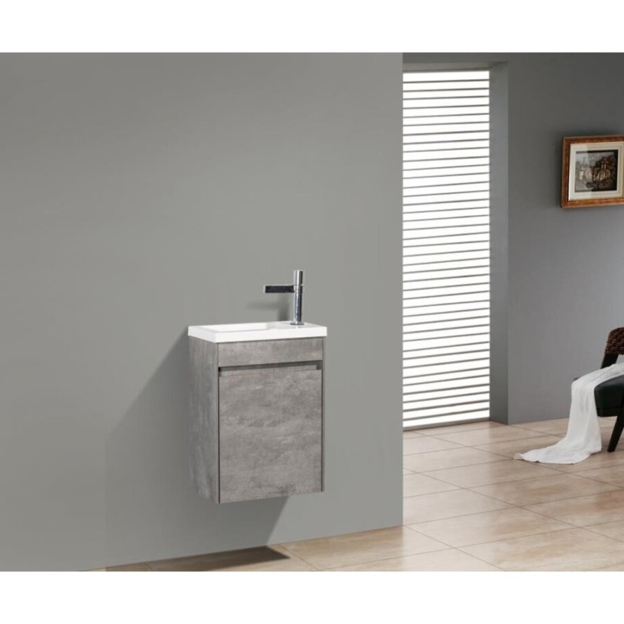 Тумба под раковину BelBagno Pietra Mini PIETRA MINI-400-1A-SO-SCM-L/R 40 см, серый (Stucco Cemento)
