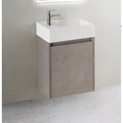 Тумба под раковину BelBagno KRAFT MINI-450/250-1A-SO-PG 45 cм подвесная с распашной дверцей, Pietra Grigio