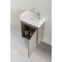 Тумба под раковину BelBagno KRAFT MINI-450/250-1A-SO-PG 45 cм подвесная с распашной дверцей, Pietra Grigio