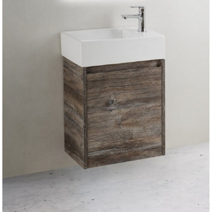 Тумба под раковину BelBagno KRAFT MINI-450/250-1A-SO-PP 45 cм подвесная с распашной дверцей, Pino Pasadena