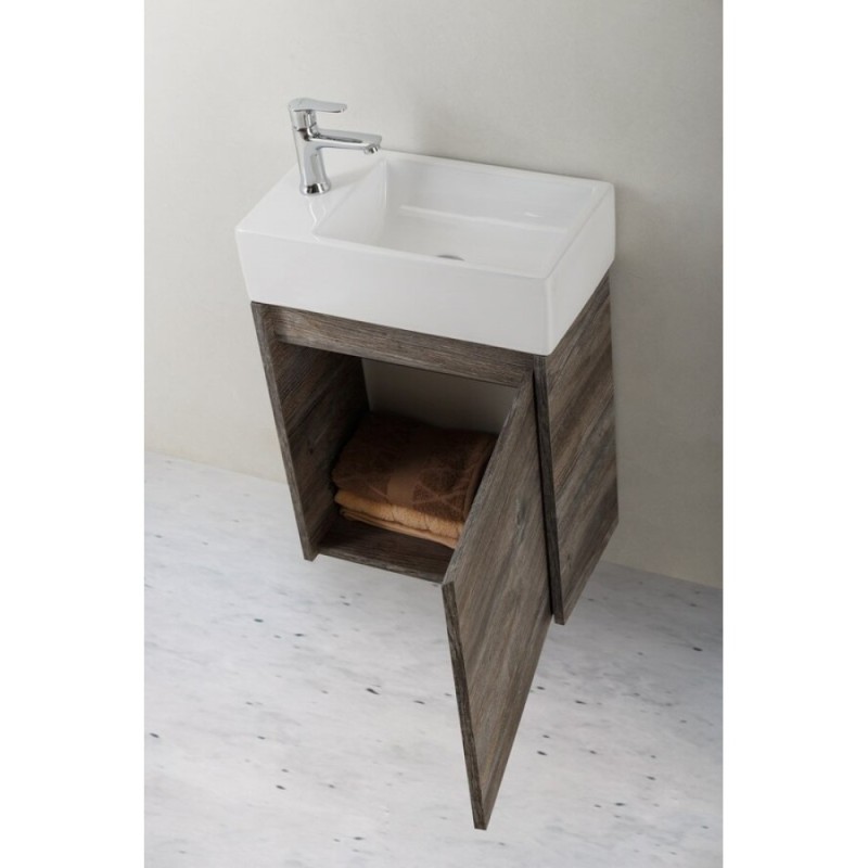 Тумба под раковину BelBagno KRAFT MINI-450/250-1A-SO-PP 45 cм подвесная с распашной дверцей, Pino Pasadena