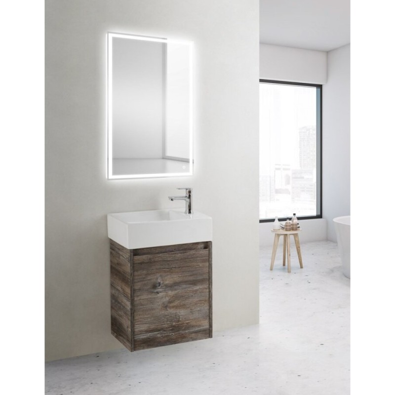 Тумба под раковину BelBagno KRAFT MINI-450/250-1A-SO-PP 45 cм подвесная с распашной дверцей, Pino Pasadena