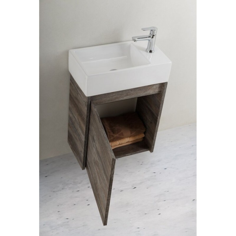 Тумба под раковину BelBagno KRAFT MINI-450/250-1A-SO-PP 45 cм подвесная с распашной дверцей, Pino Pasadena