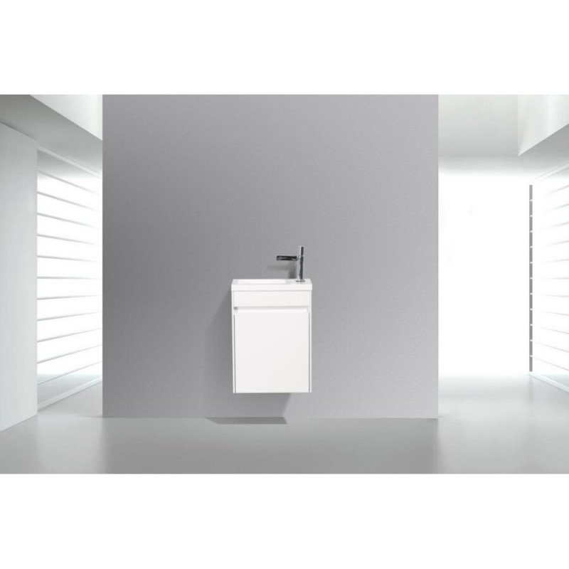 Тумба под раковину BelBagno Pietra Mini PIETRA MINI-460-1A-SO-BL-L/R 46 см, белый глянцевый ( Bianco Lucido)