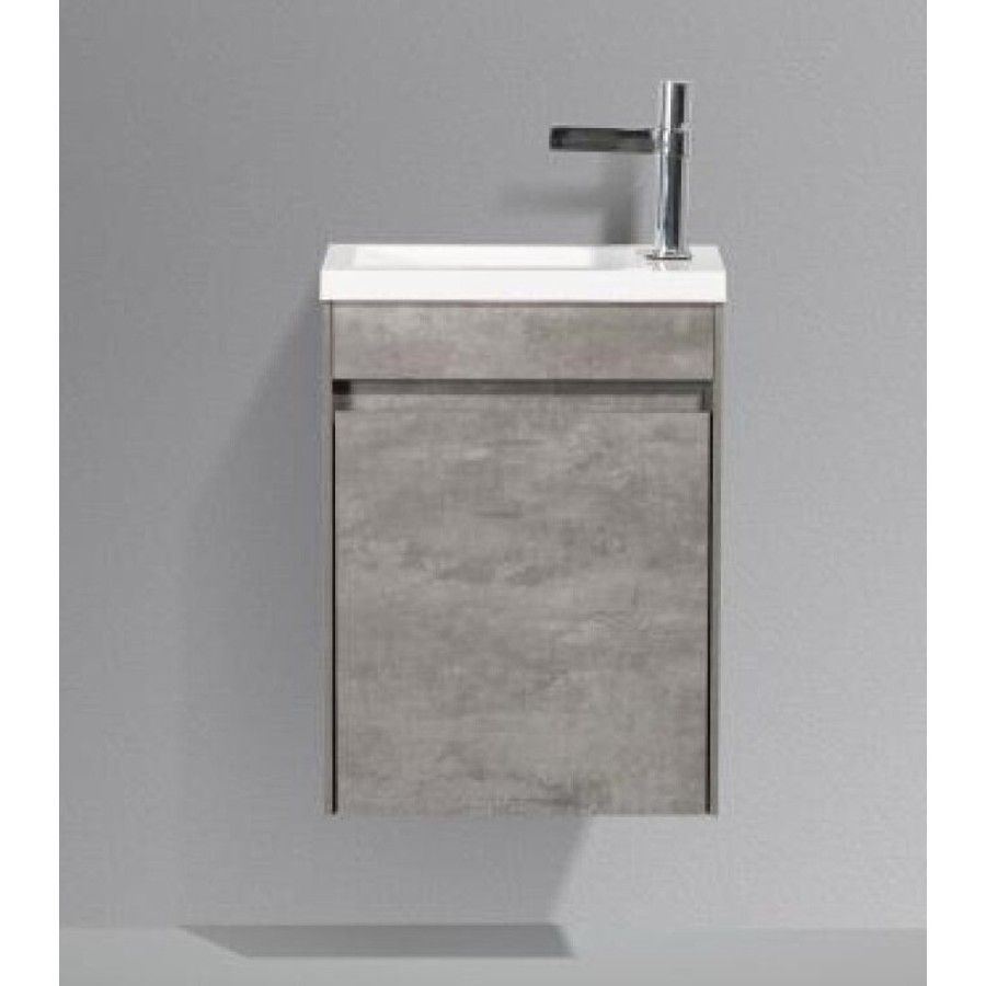 Тумба под раковину BelBagno Pietra Mini PIETRA MINI-460-1A-SO-SCM-L/R 46 см, серый (Stucco Cemento)