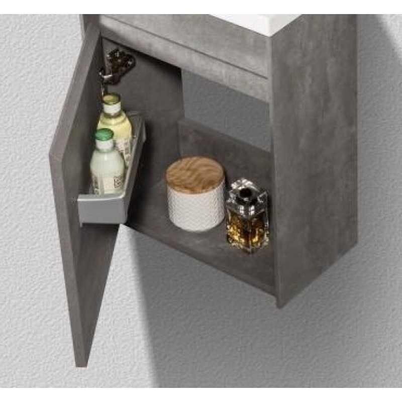 Тумба под раковину BelBagno Pietra Mini PIETRA MINI-460-1A-SO-SCM-L/R 46 см, серый (Stucco Cemento)