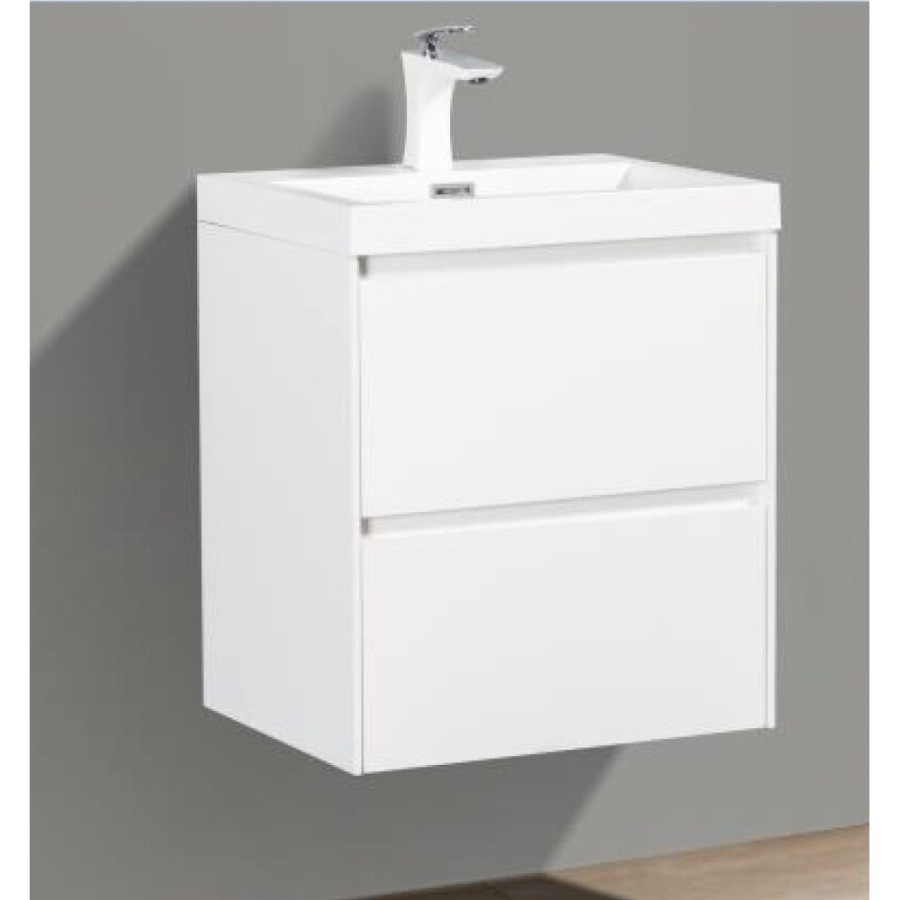 Тумба под раковину BelBagno Pietra Mini PIETRA MINI-500-2C-SO-BL 50 см, белый глянцевый ( Bianco Lucido)