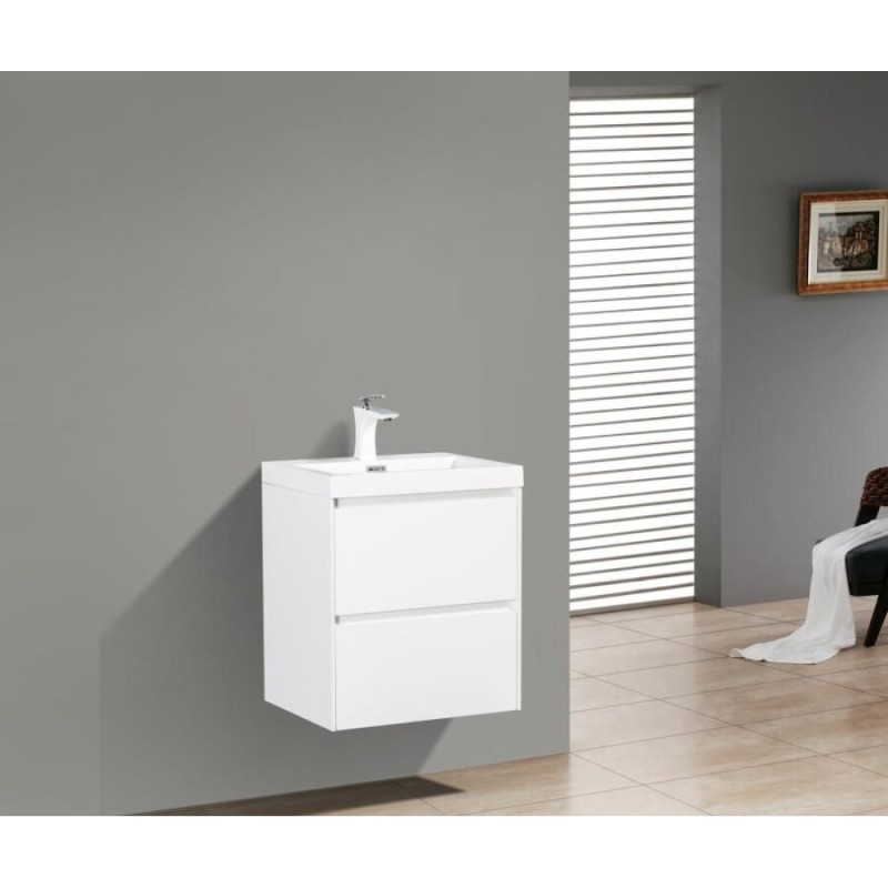 Тумба под раковину BelBagno Pietra Mini PIETRA MINI-500-2C-SO-BL 50 см, белый глянцевый ( Bianco Lucido)