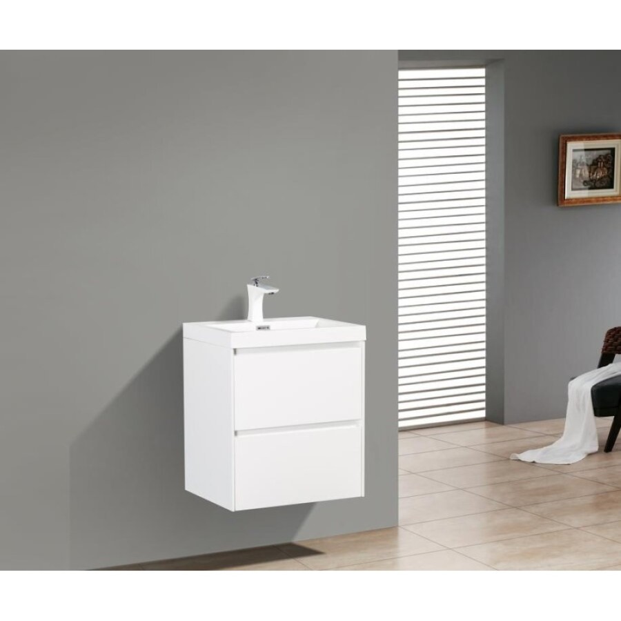 Тумба под раковину BelBagno Pietra Mini PIETRA MINI-500-2C-SO-BL 50 см, белый глянцевый ( Bianco Lucido)