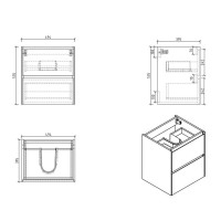 Тумба под раковину BelBagno Pietra Mini PIETRA MINI-500-2C-SO-PT 50 см, коричневый (Stone)