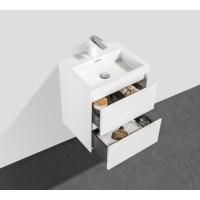 Тумба под раковину BelBagno Pietra Mini PIETRA MINI-500AS-2C-SO-BL 50 см, белый глянцевый ( Bianco Lucido)