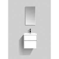 Тумба под раковину BelBagno Pietra Mini PIETRA MINI-500AS-2C-SO-BL 50 см, белый глянцевый ( Bianco Lucido)